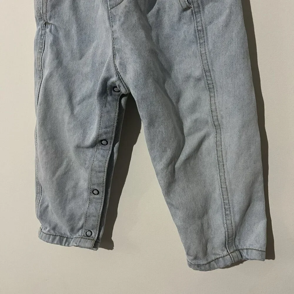 Vintage Guess baby overalls 24 months unisex Denim Dungarees, Snap Closure